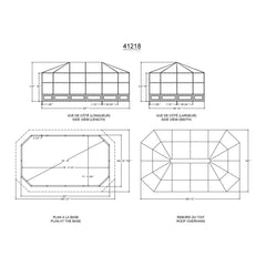 Gazebo Penguin Florence 18 Ft. W x 12 Ft. D Metal Patio Gazebo 41218