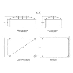 Gazebo Penguin Venus 16 Ft. W x 12 Ft. D Metal Patio Gazebo 43226