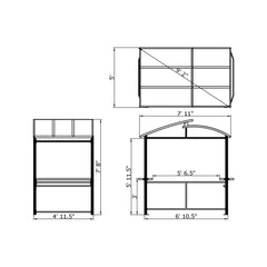 Gazebo Penguin 5 Ft. W x 8 Ft. D Aluminum Grill Gazebo 436586