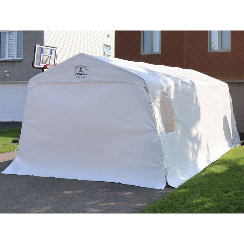 Gazebo Penguin Car Shelter 11 ft. X 20 ft. white ASM11X20FF-WHI