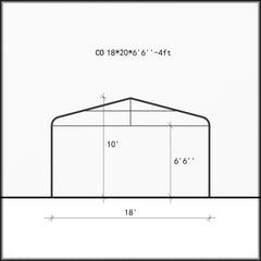 Gazebo Penguin Deluxe Double Car Shelter 18 ft x 20 ft. CO18X20FF-200