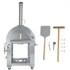 Kokomo  32 Inch Dual Fuel Gas or Wood Fired Stainless Steel Pizza Oven - KO-PIZZAOVEN-NG/LP